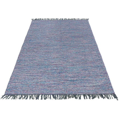 שטיח גפן כותנה 01 סגול עם פרנזים | השטיח האדום