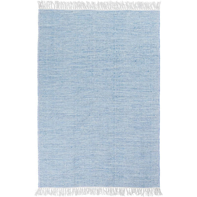 שטיח גפן כותנה 01 כחול עם פרנזים | השטיח האדום