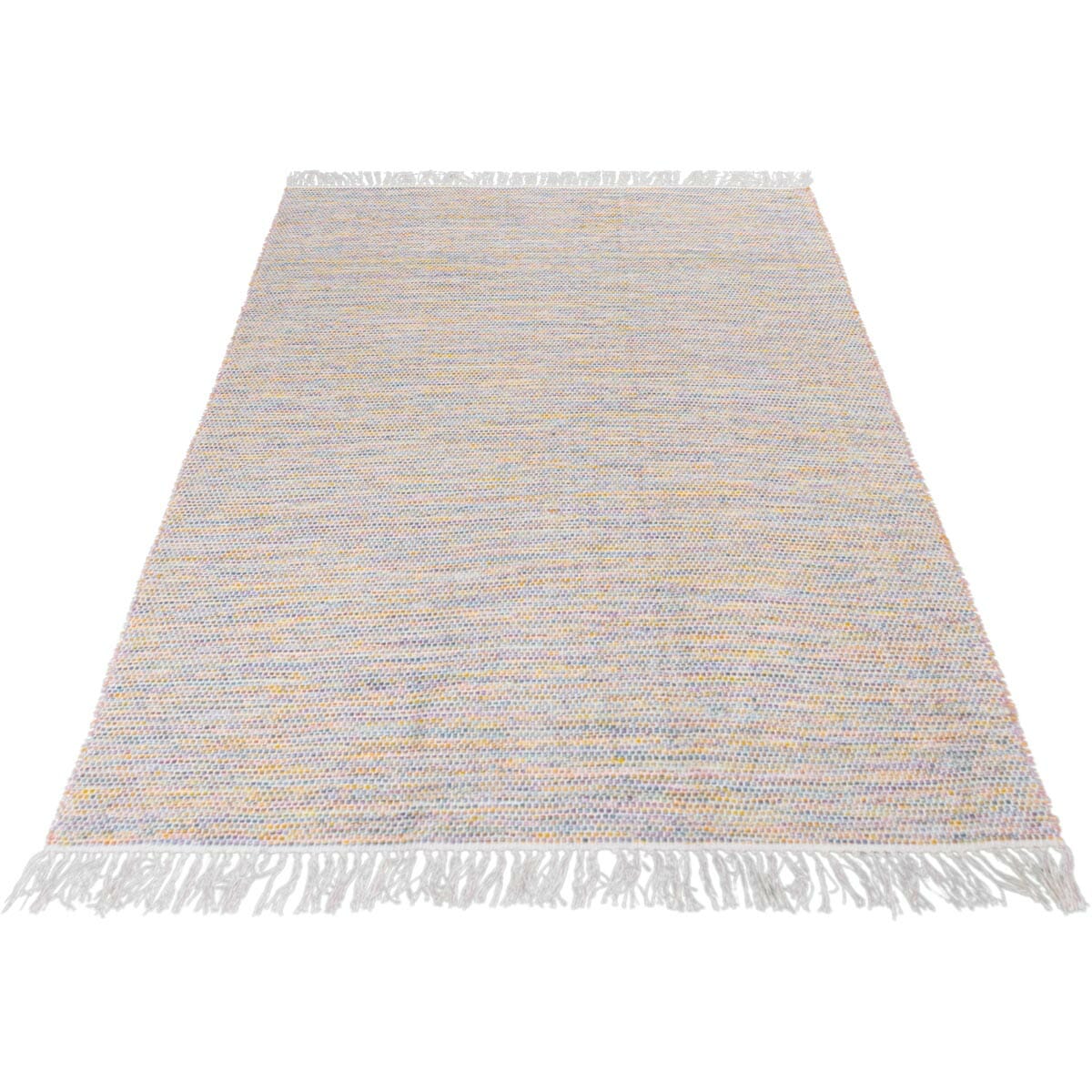 שטיח גפן כותנה 01 צבעוני טבעי עם פרנזים | השטיח האדום