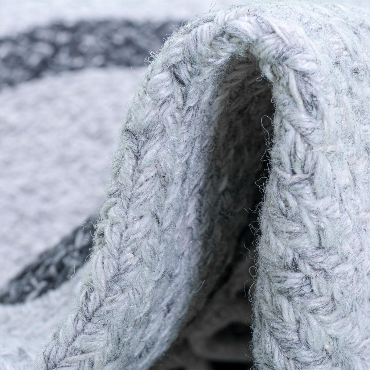 שטיח גרינלנד 05 אפור כהה/אפור עגול | שטיחי חוץ