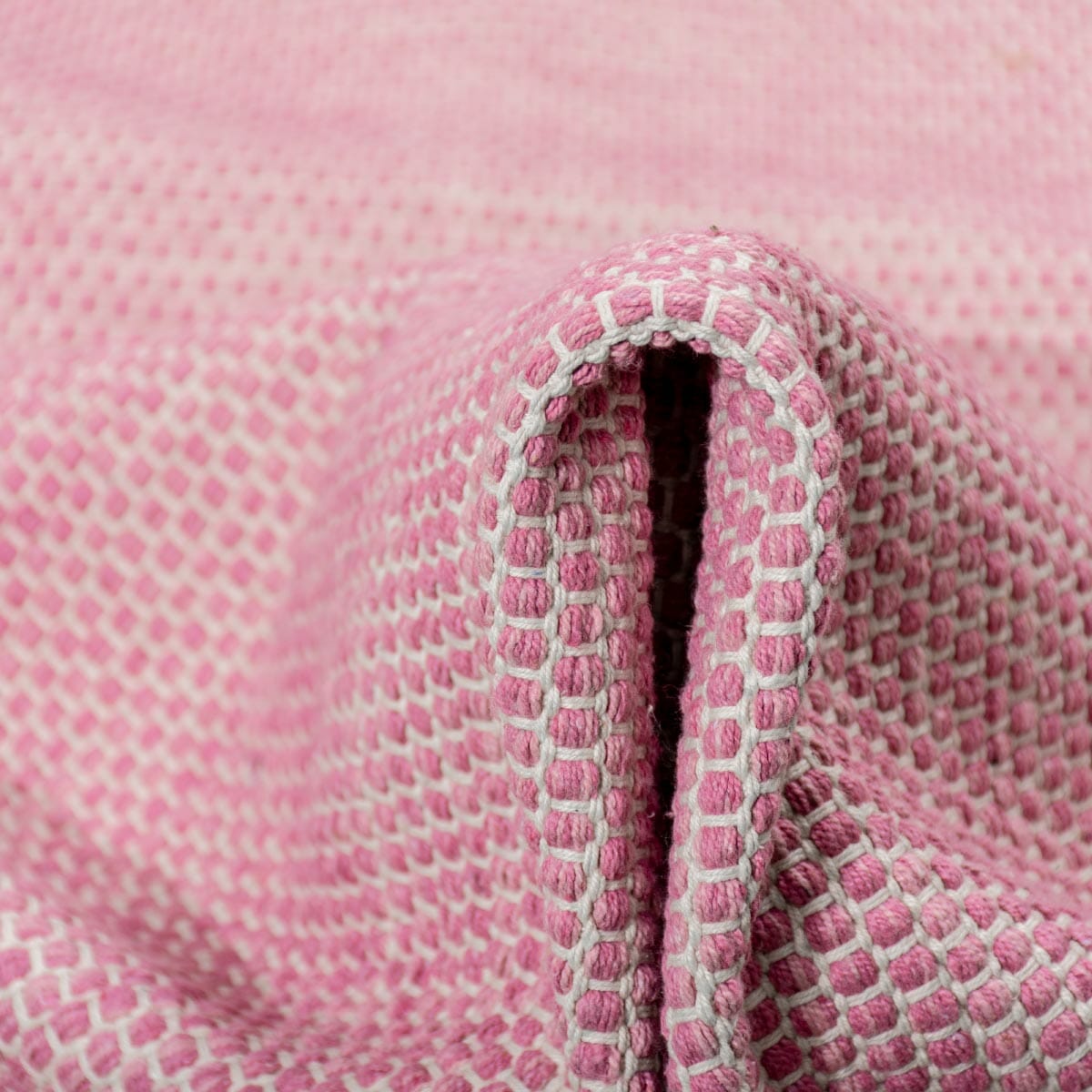 שטיח גפן כותנה 01 ורוד כהה עגול | השטיח האדום