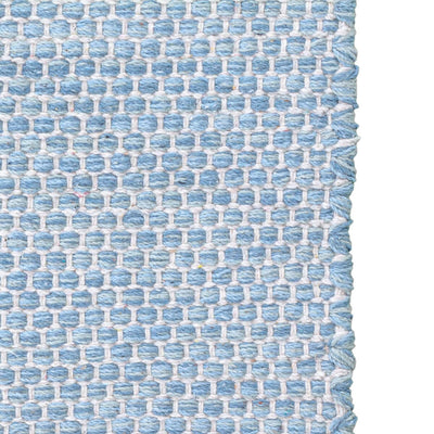 שטיח גפן כותנה 01 כחול ראנר עם פרנזים | השטיח האדום