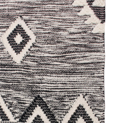 שטיח קילים סקנדינבי 06 אפור עם פרנזים | השטיח האדום