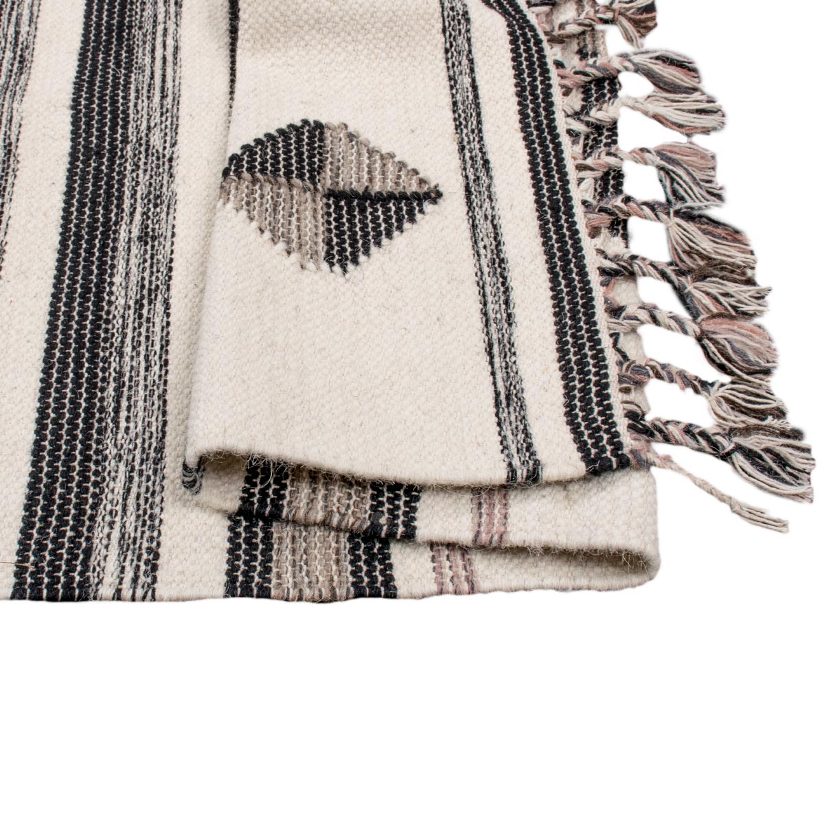 שטיח קילים סקנדינבי 02 ורוד עם פרנזים | השטיח האדום