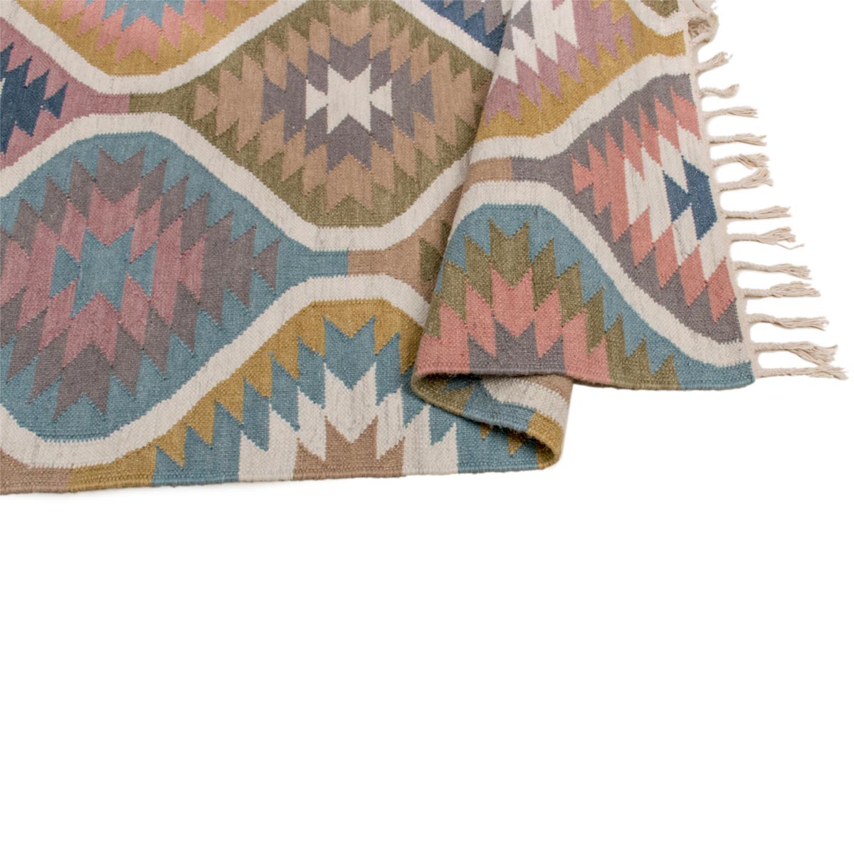 שטיח קילים שיראז 03 צבעוני עם פרנזים | השטיח האדום