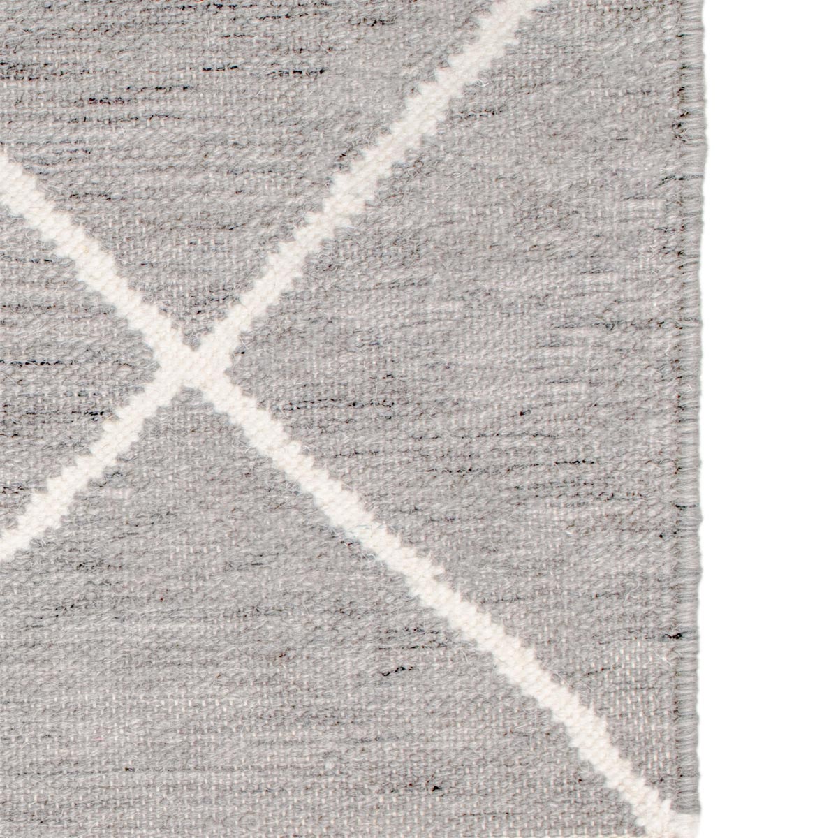 שטיח קילים שוהם 01 אפור בהיר ראנר עם פרנזים | השטיח האדום