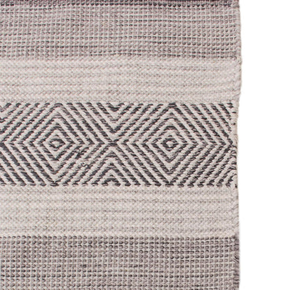 שטיח גפן כותנה 03 אפור עם פרנזים | השטיח האדום