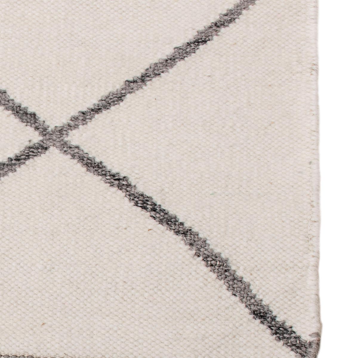 שטיח קילים שוהם 01 לבן ראנר עם פרנזים | השטיח האדום