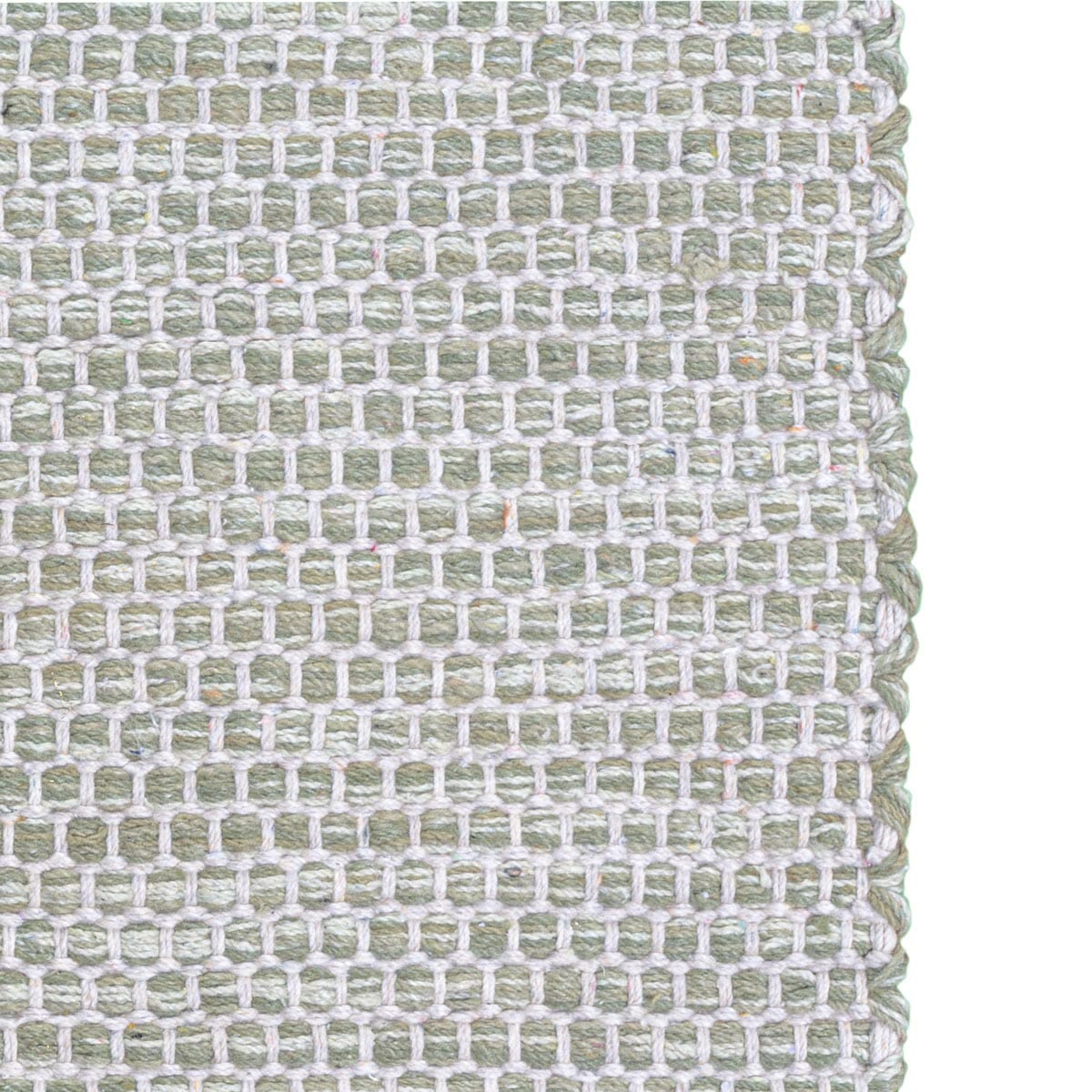 שטיח גפן כותנה 01 ירוק בהיר עם פרנזים | השטיח האדום