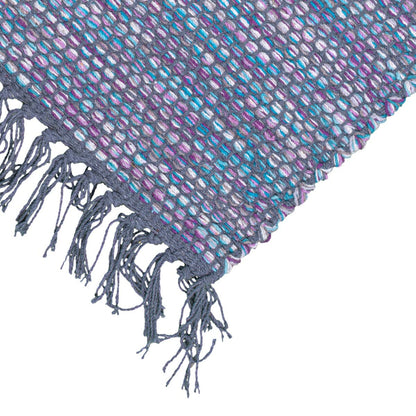 שטיח גפן כותנה 01 סגול עם פרנזים | השטיח האדום