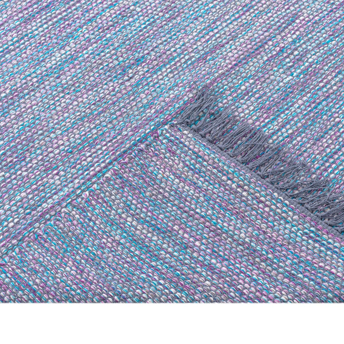 שטיח גפן כותנה 01 סגול עם פרנזים | השטיח האדום