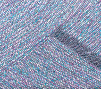 שטיח גפן כותנה 01 סגול עם פרנזים | השטיח האדום