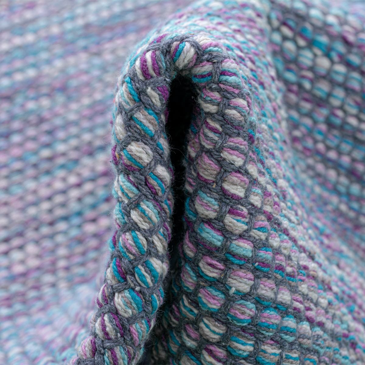 שטיח גפן כותנה 01 סגול עם פרנזים | השטיח האדום