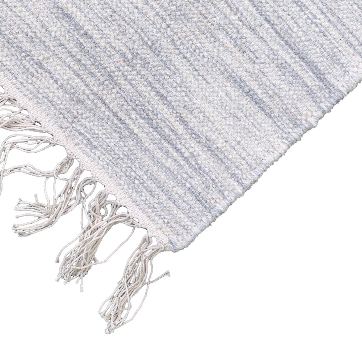 שטיח קילים סקנדינבי 18 כחול/ורוד/אפור עם פרנזים | השטיח האדום