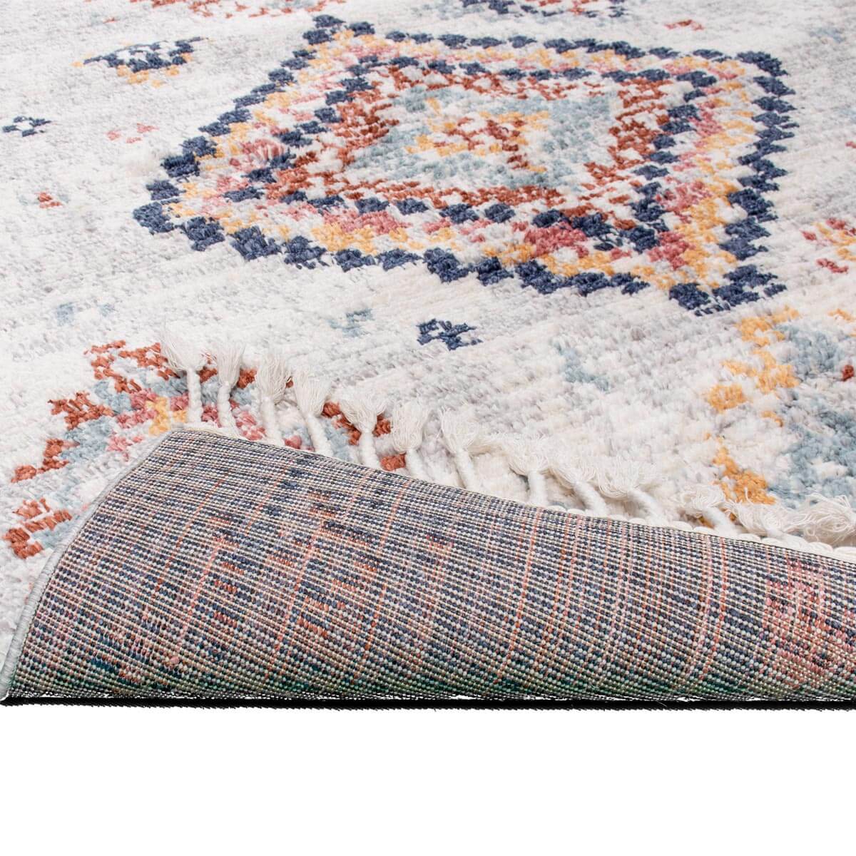 שטיח טנג'יר 05 צבעוני עם פרנזים | השטיח האדום
