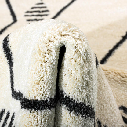 שטיח מרקש 15 קרם/שחור | השטיח האדום