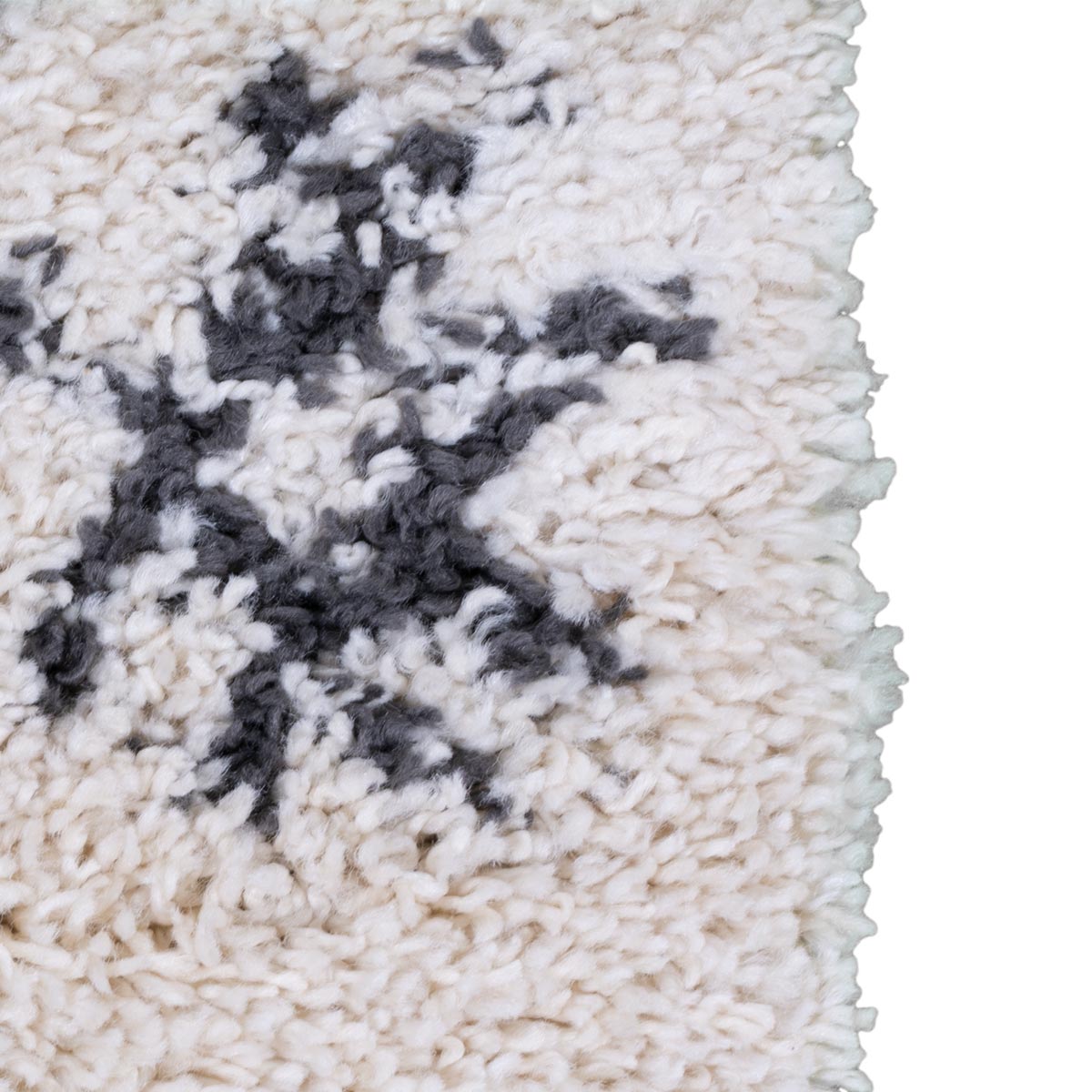 שטיח שאגי מרקש 09 קרם/שחור ראנר עם פרנזים | השטיח האדום