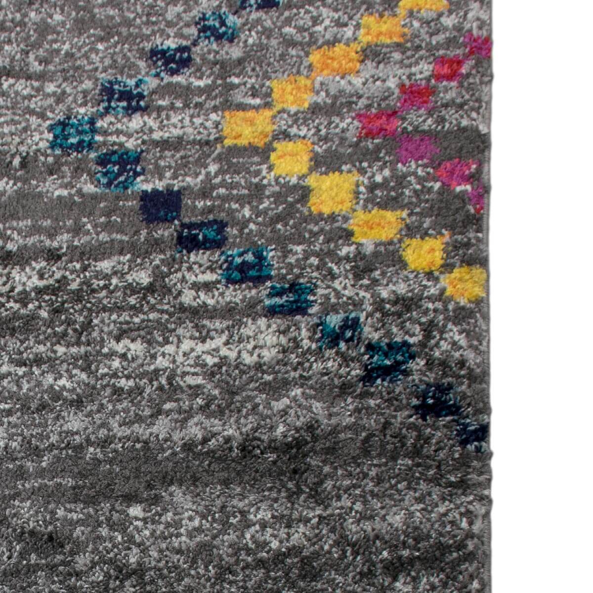 שטיח מיקונוס 02 אפור ראנר עם פרנזים | השטיח האדום