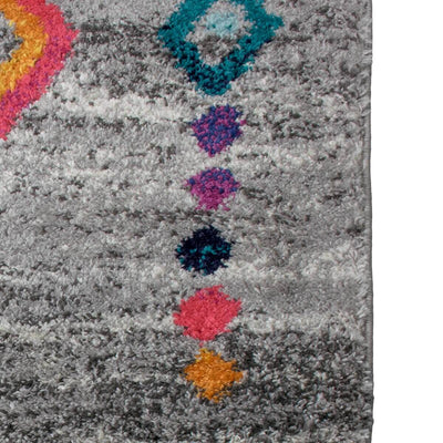 שטיח מיקונוס 03 אפור ראנר עם פרנזים | השטיח האדום