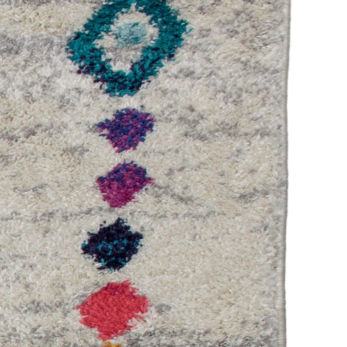 שטיח מיקונוס 03 קרם/אפור ראנר עם פרנזים | השטיח האדום