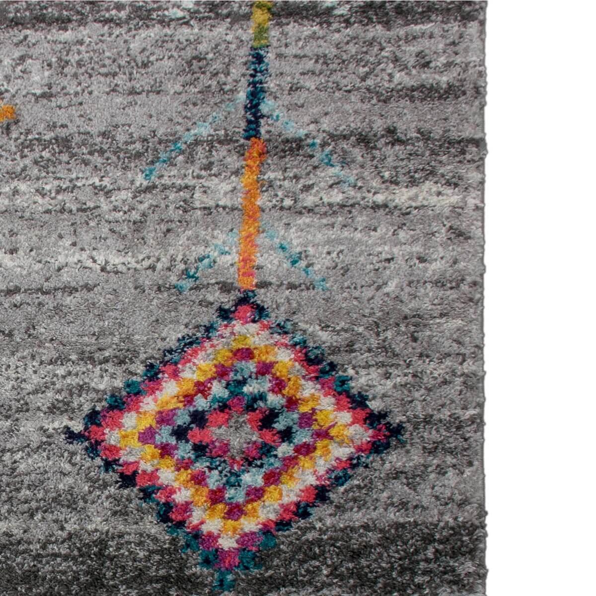 שטיח מיקונוס 01 אפור ראנר עם פרנזים | השטיח האדום