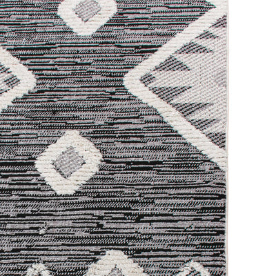 שטיח אטלס 04 אפור כהה ראנר עם פרנזים | השטיח האדום