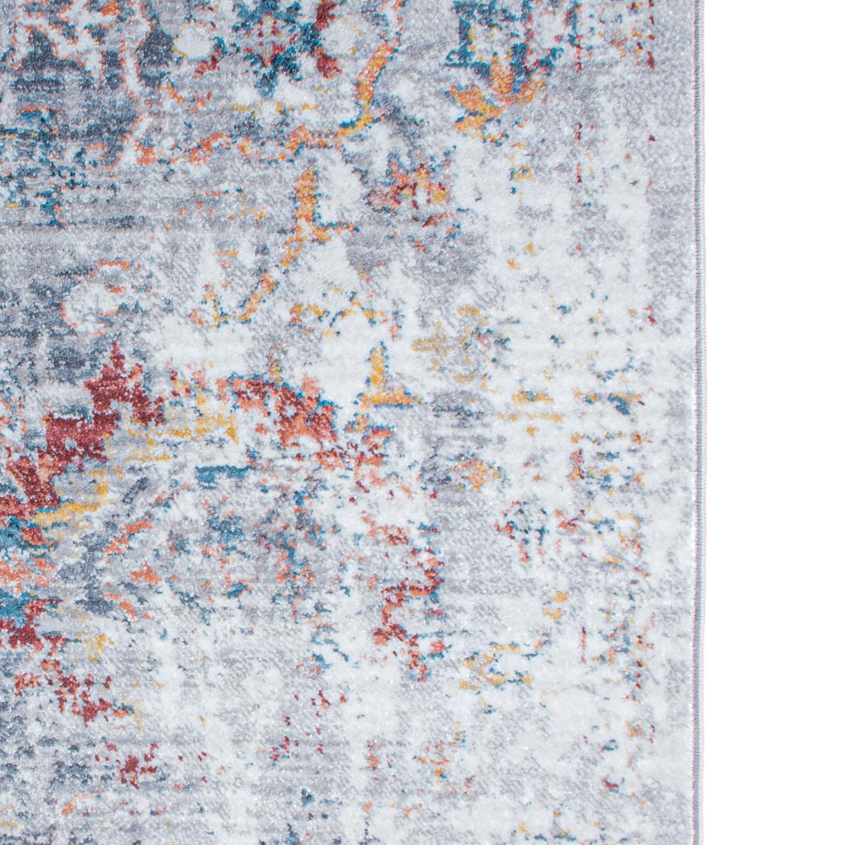 שטיח איסטנבול 04 אפור/כתום עם פרנזים | השטיח האדום