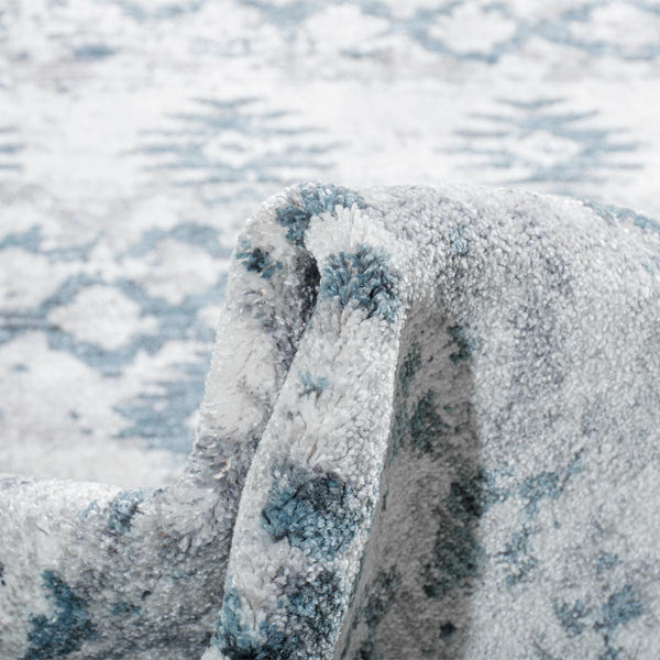 שטיח איסטנבול 03 אפור בהיר/כחול עם פרנזים ISTANBUL - hover