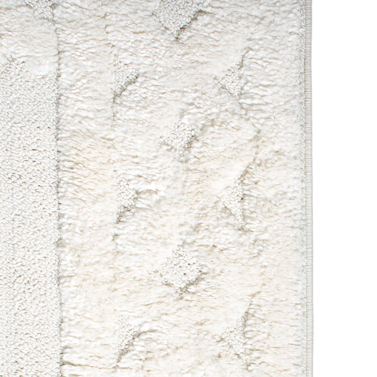 שטיח אטלס 10 קרם עם פרנזים עבים | השטיח האדום