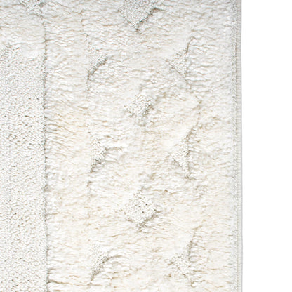 שטיח אטלס 10 קרם עם פרנזים עבים | השטיח האדום