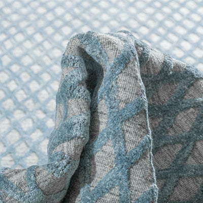 שטיח זארה 04 אפור בהיר/תכלת | השטיח האדום