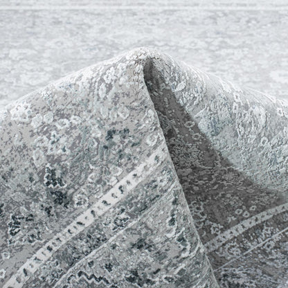 שטיח ג'איפור 22 אפור עם פרנזים | השטיח האדום