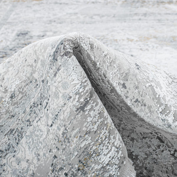 שטיח ג'איפור 20 אפור עגול עם פרנזים JAIPUR - hover