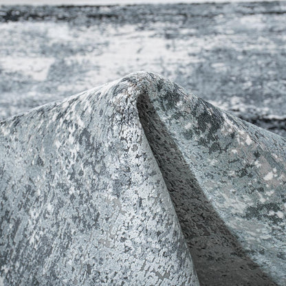 שטיח ג'איפור 14 שחור/אפור עגול עם פרנזים | השטיח האדום