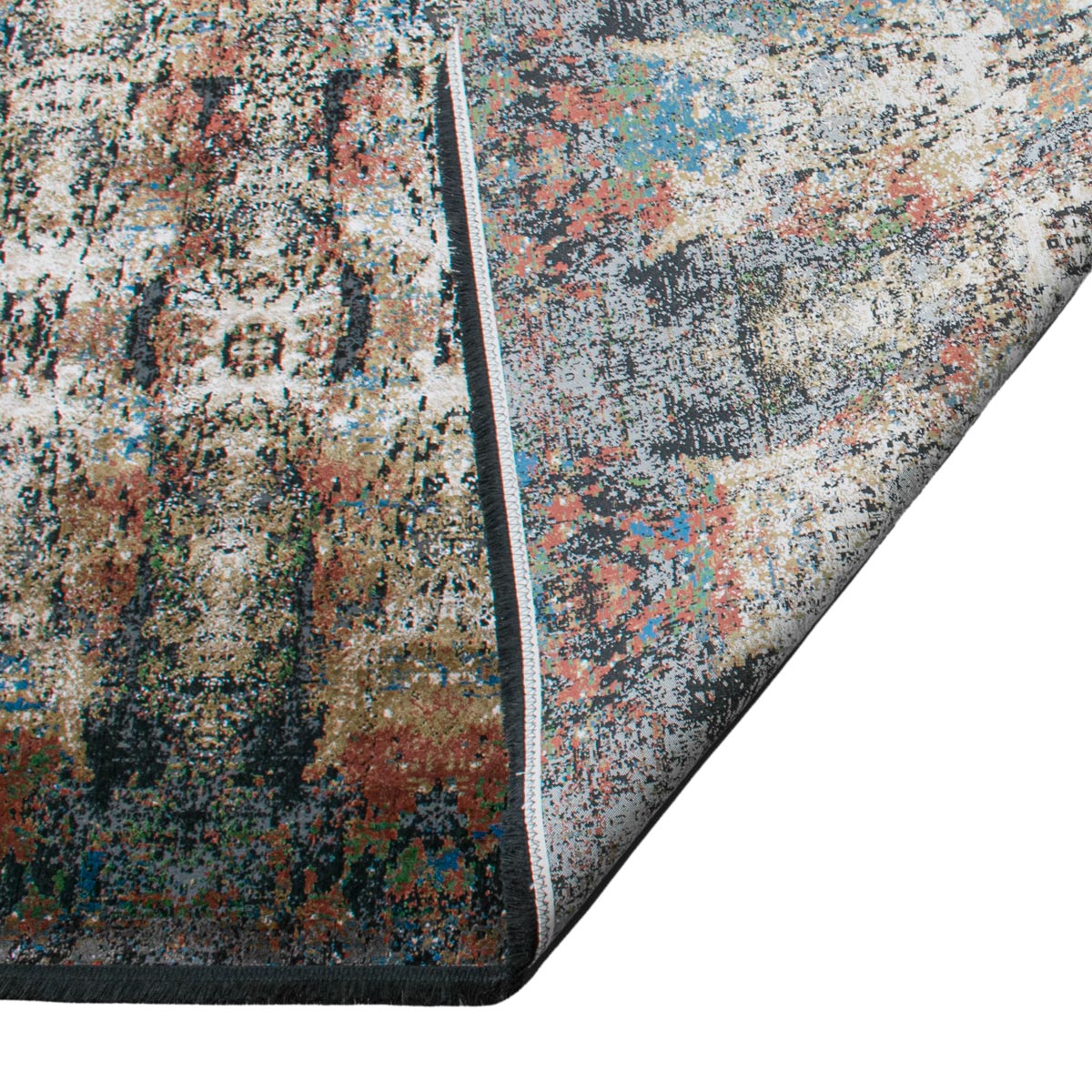 שטיח אלכסנדריה 01 צבעוני עם פרנזים | השטיח האדום