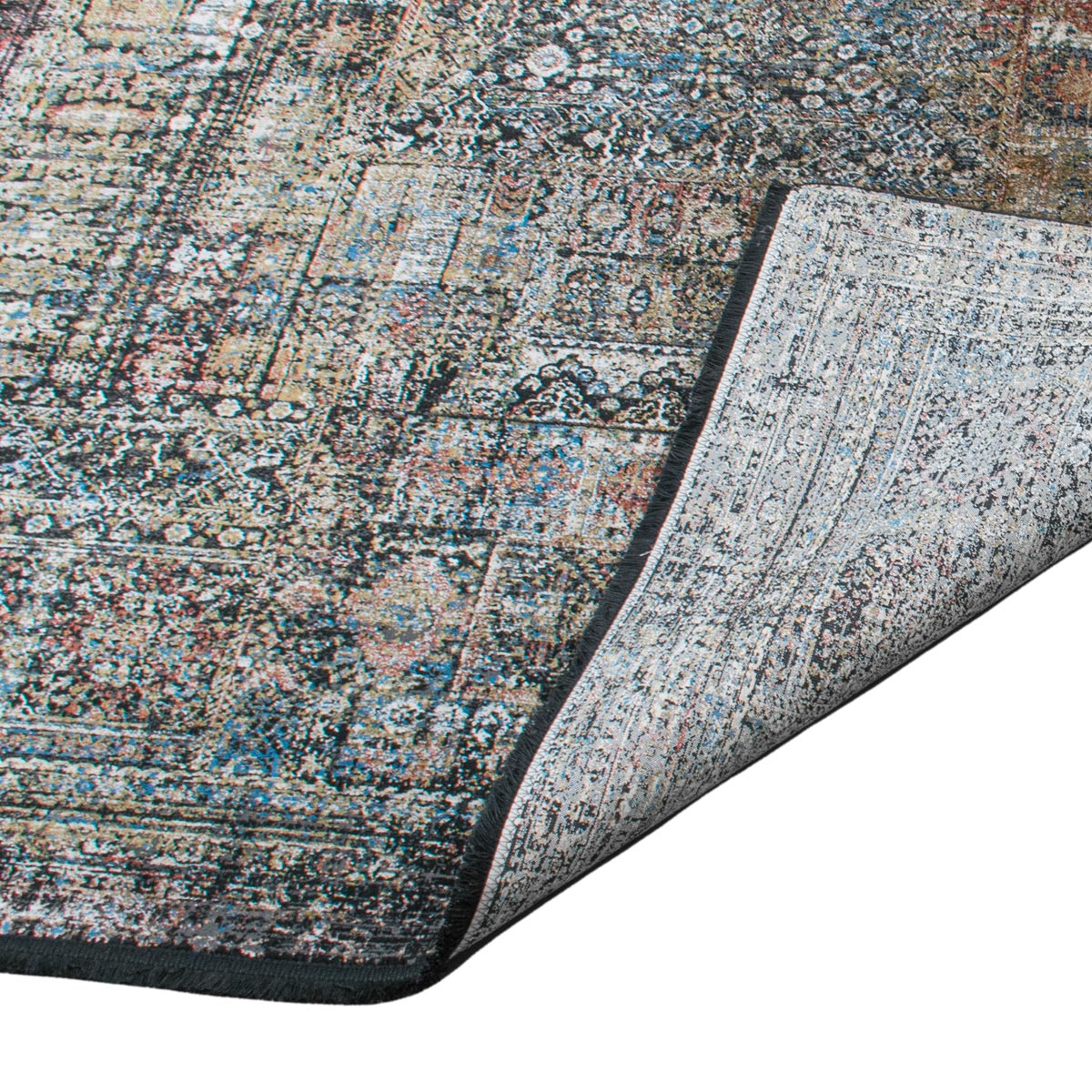 שטיח אלכסנדריה 02 צבעוני עם פרנזים | השטיח האדום