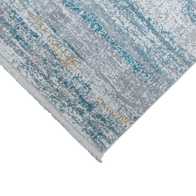 שטיח מילאנו 45 קרם/אפור/כחול עם פרנזים | השטיח האדום