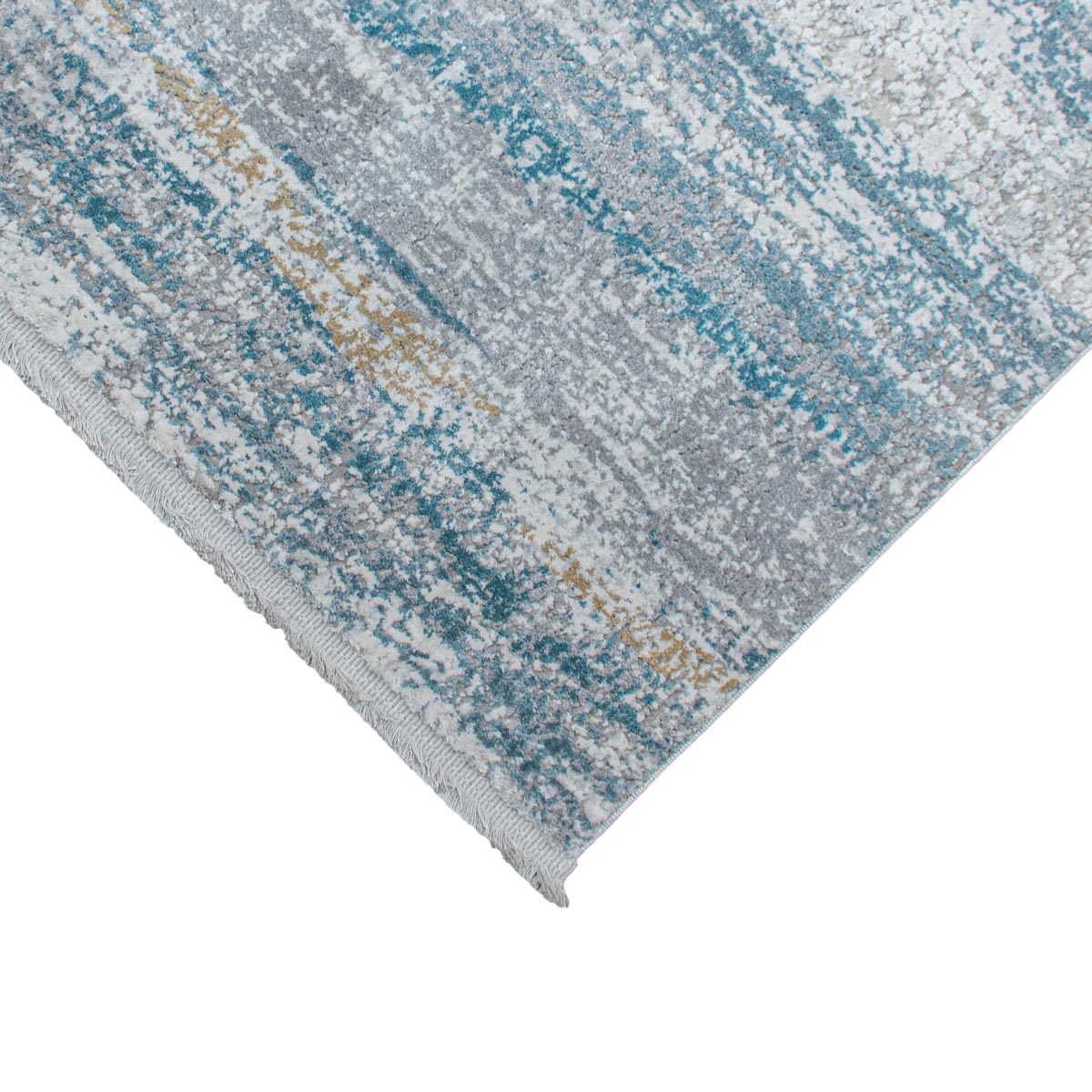 שטיח מילאנו 45 קרם/אפור/כחול ראנר עם פרנזים | השטיח האדום