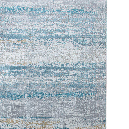 שטיח מילאנו 45 קרם/אפור/כחול עם פרנזים | השטיח האדום