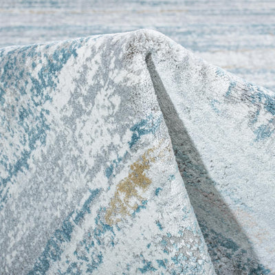 שטיח מילאנו 45 קרם/אפור/כחול עם פרנזים | השטיח האדום