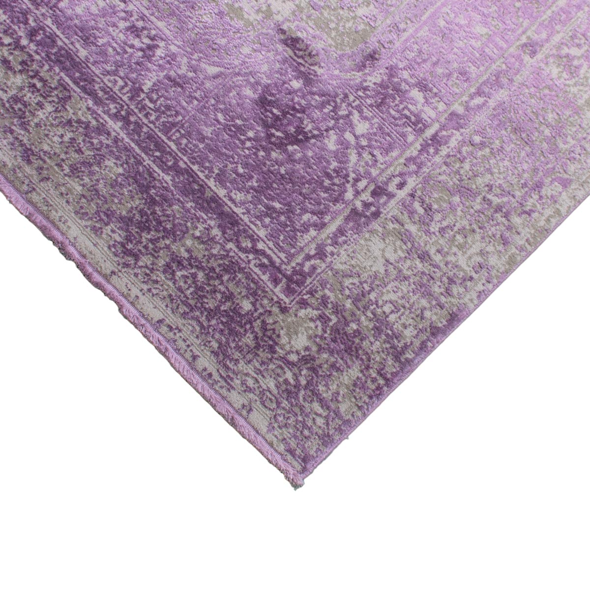 שטיח טוקיו 07 סגול עם פרנזים | השטיח האדום