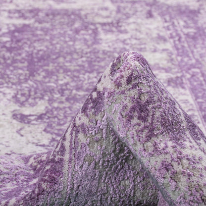 שטיח טוקיו 07 סגול עם פרנזים | השטיח האדום