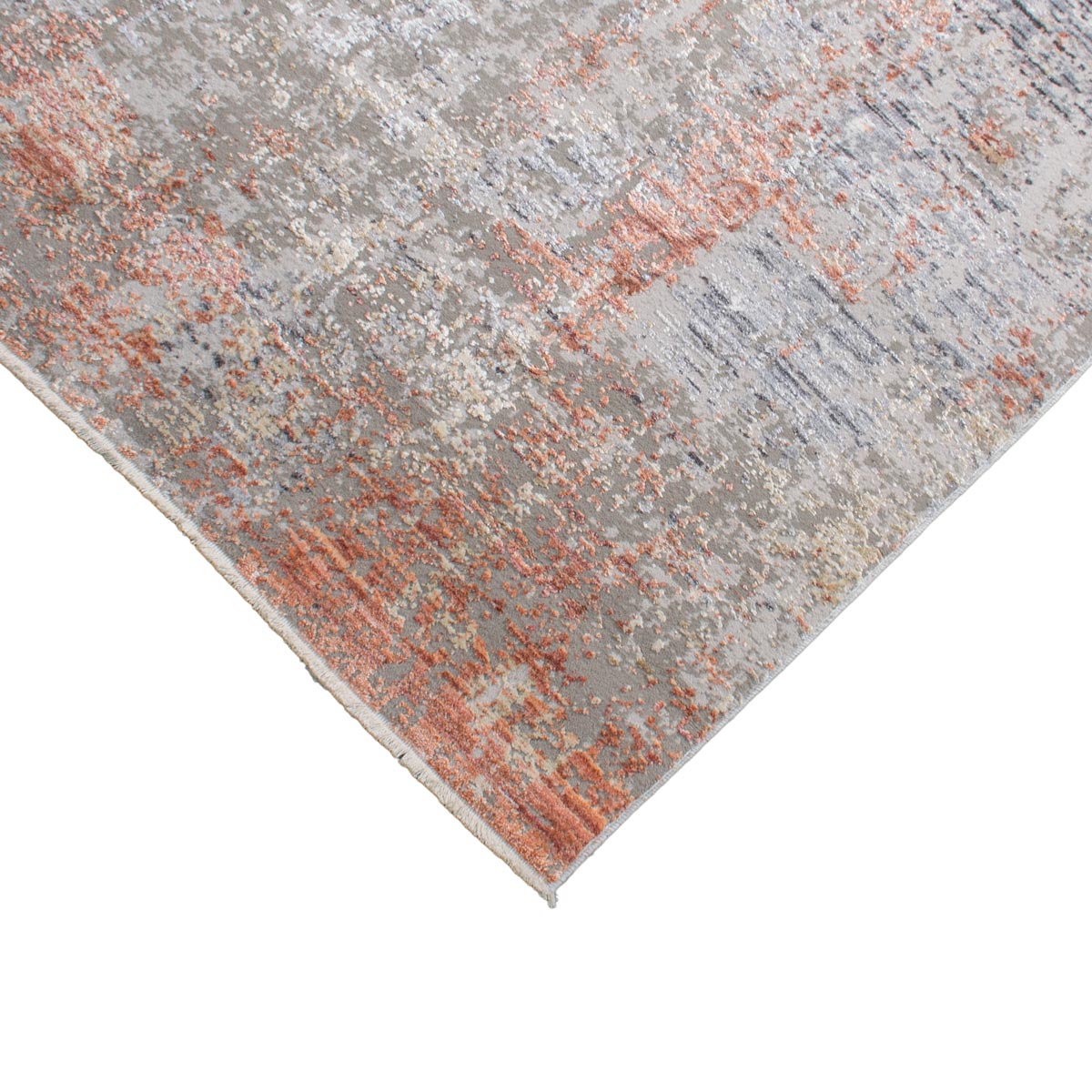 שטיח טוקיו 02 אפור/כתום ראנר עם פרנזים | השטיח האדום