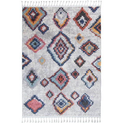 שטיח טנג'יר 03 צבעוני עם פרנזים | השטיח האדום