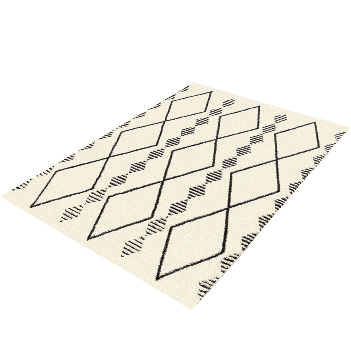 שטיח מרקש 15 קרם/שחור | השטיח האדום