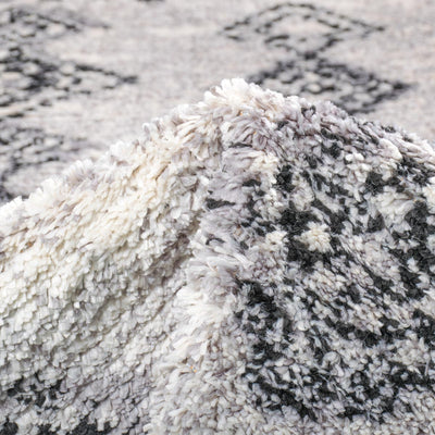 שטיח טנג'יר 09 אפור/שחור עגול | השטיח האדום