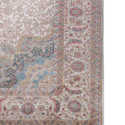 שטיח אספהאן 03 קרם עם פרנזים | השטיח האדום