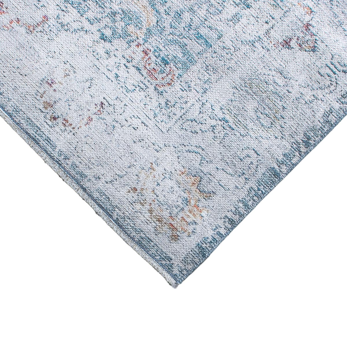 שטיח קשמיר 03 כחול עם פרנזים | השטיח האדום