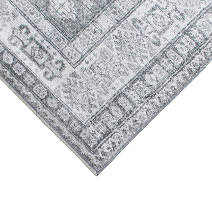 שטיח קשמיר 01 אפור עם פרנזים | השטיח האדום