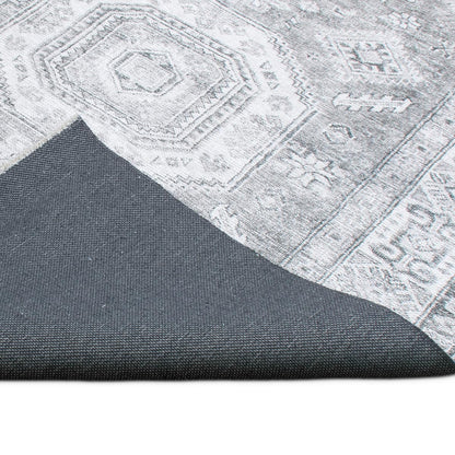 שטיח קשמיר 01 אפור עם פרנזים | השטיח האדום